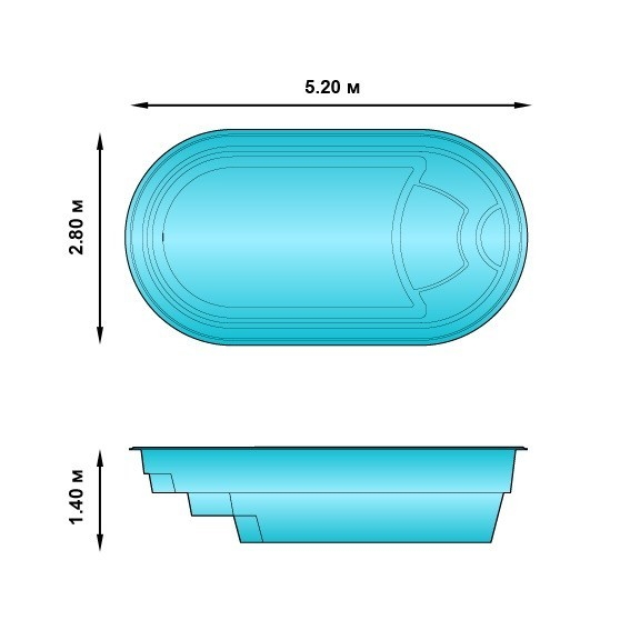 Композитный бассейн ГУРОН
