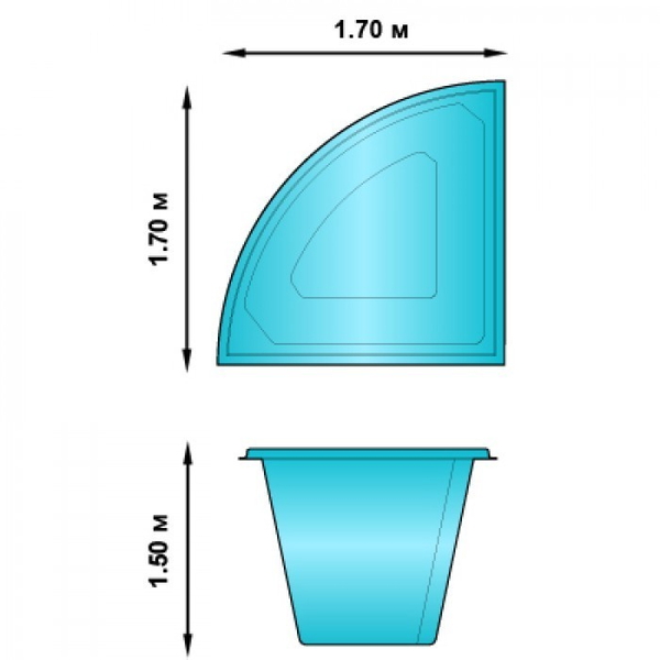 Композитный бассейн КОРНЕР