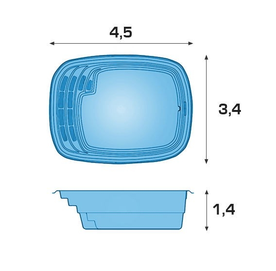 Композитный бассейн ТАХО