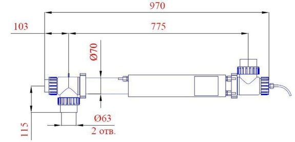 УФ-обеззараживатель Blue Lagoon UV-C TECH 16 Вт
