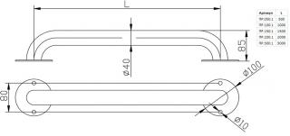 Поручень гнутый 1 м