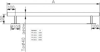 Поручень прямой 1,5 м